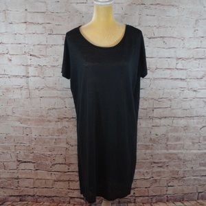 Everlane box cut black shirt dress
